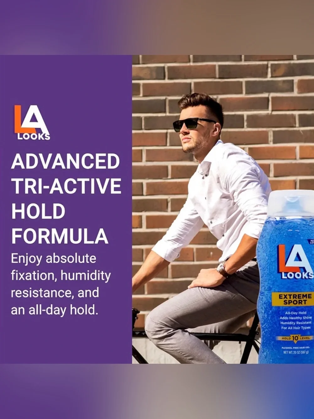 L.A. Looks Sport Activity Proof Power Gel, Mega X-Treme Hold 20 oz